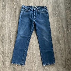 Lee Jeans Men's 38 x 32 regular fit straight blue denim pants medium‎ wash
